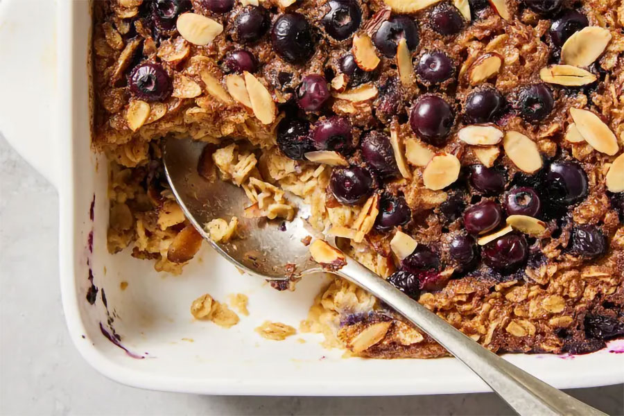 اوتمیل (بلغور جو دوسر) پخته شده (Baked Oatmeal) 